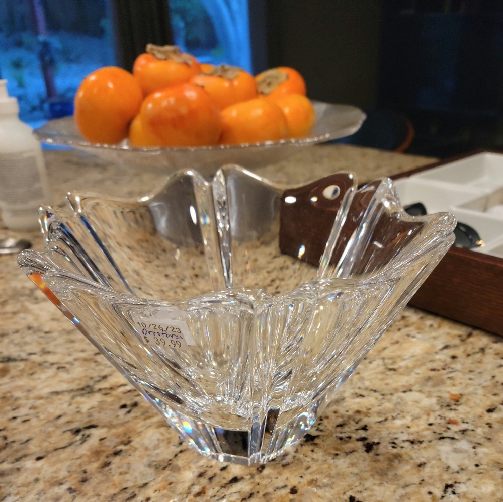 Orrefors, Lars Hellsten, Orion Crystal / Glass Bowl, Sweden, 20th Century